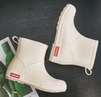 Стильные женские резиновые полуботинки фото